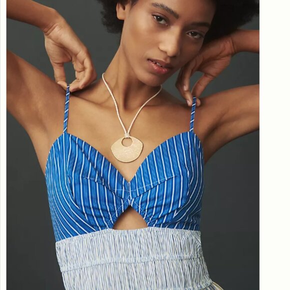 Brand New Plenty by Tracy Reese Poplin Striped Jumpsuit - Picture 4 of 7